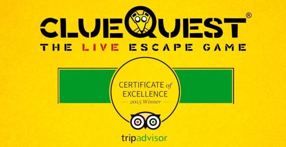 clueQuest certificate of excellence winner of 2015 tripadvisor