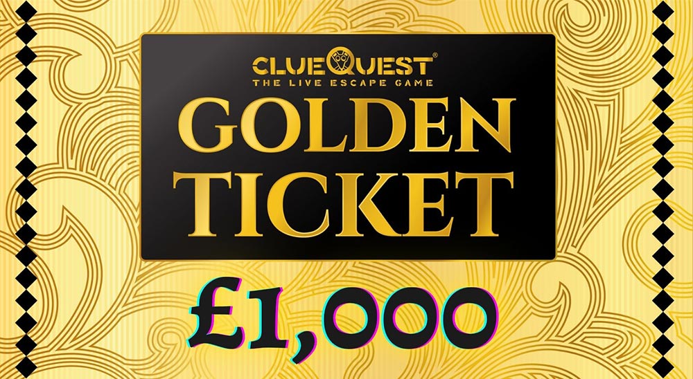 10 Year Anniversary - clueQuest London | Win a Golden Ticket worth £1000! image by clueQuest escape room in london