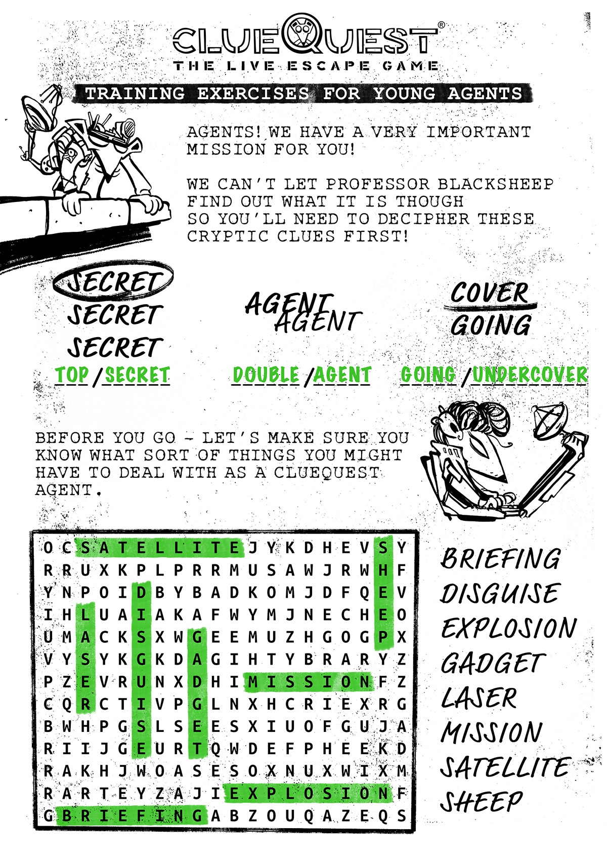 Site - Training exercises for young agents